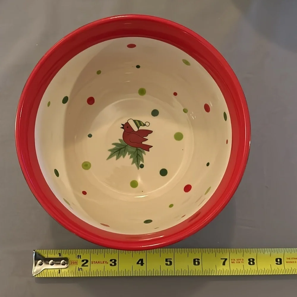 Temptations Christmas 4 Mixing Bowls Winter Whimsy Nesting Bowl Set